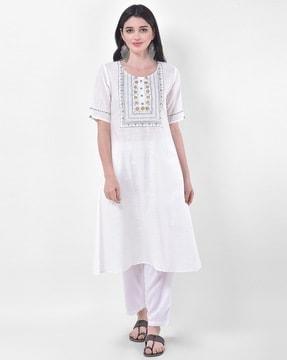 floral print a-line kurta