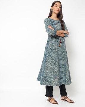 floral print a-line kurta