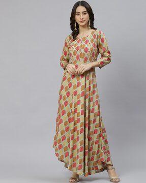 floral print a-line kurta