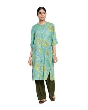 floral print a-line kurta