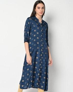 floral print a-line kurta