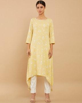 floral print a-line kurta