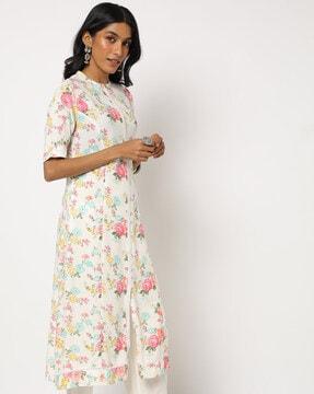 floral print a-line kurta