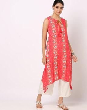 floral print a-line kurta