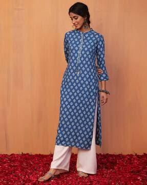 floral print a-line kurta