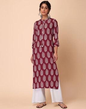 floral print a-line kurta