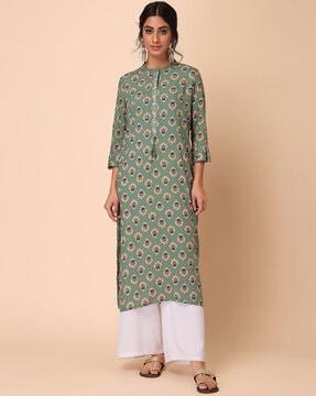 floral print a-line kurta