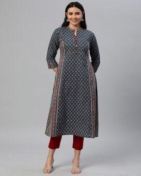 floral print a-line kurta