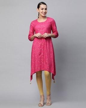 floral print a-line kurta