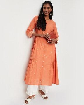 floral print a-line kurta