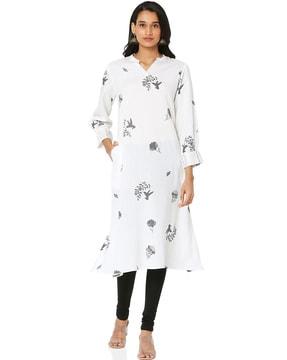 floral print a-line kurta