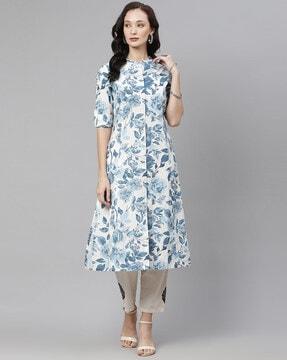 floral print a-line kurta