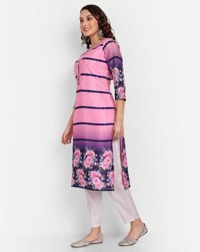 floral print a-line kurta