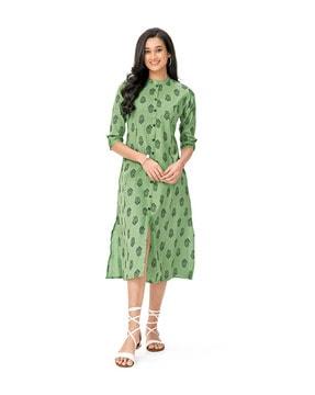 floral print a-line kurta