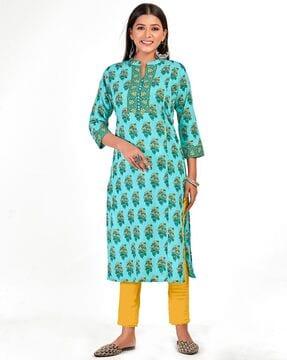 floral print a-line kurta