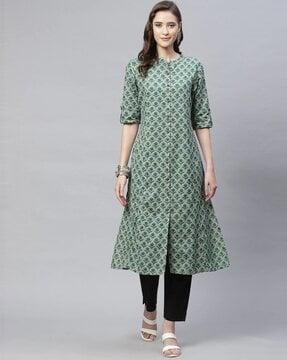 floral print a-line kurta