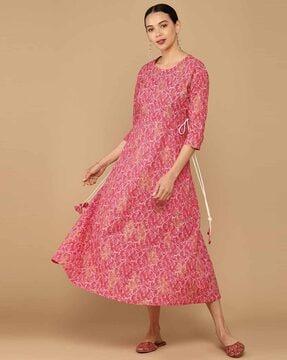 floral print a-line kurta