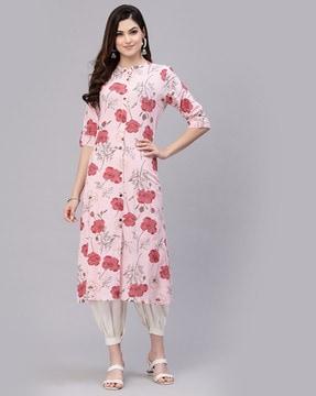 floral print a-line kurta