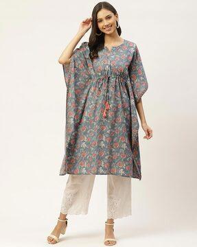 floral print a-line kurta