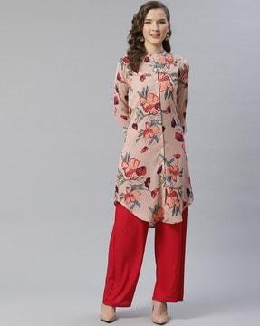 floral print a-line kurta