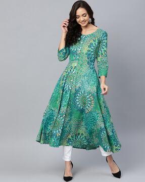 floral print a-line kurta