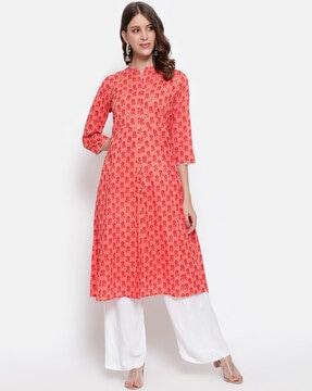 floral print a-line kurta