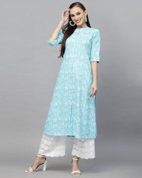 floral print a-line kurta