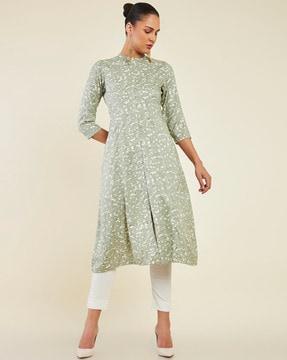 floral print a-line kurta