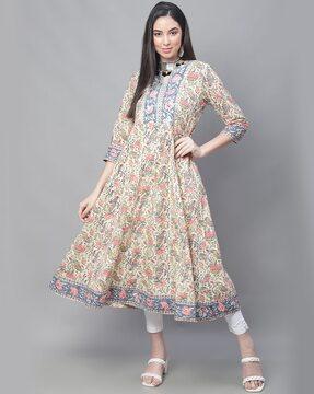 floral print a-line kurta