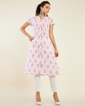 floral print a-line kurta