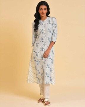 floral print a-line kurta