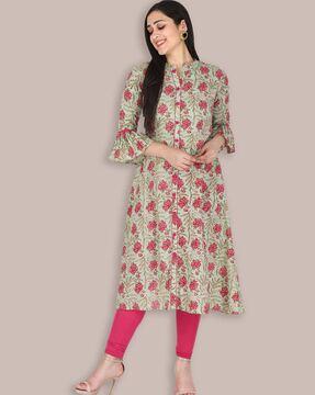 floral print a-line kurta