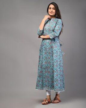 floral print a-line kurta