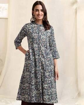 floral print a-line kurta