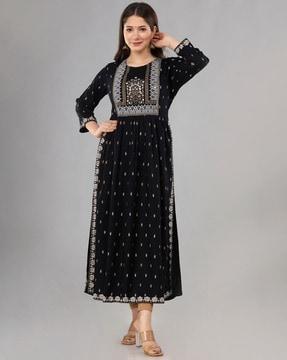 floral print a-line kurta