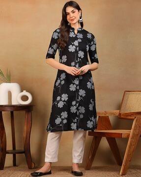 floral print a-line kurta