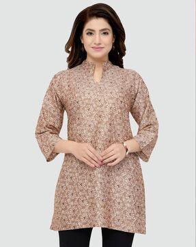 floral print a-line kurti