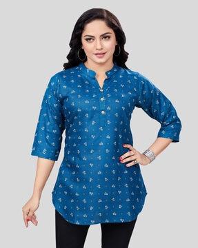 floral print a-line kurti