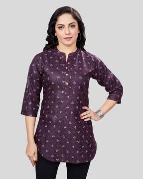 floral print a-line kurti