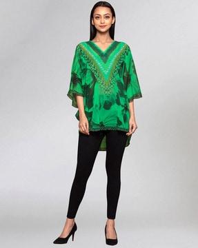 floral print a-line tunic