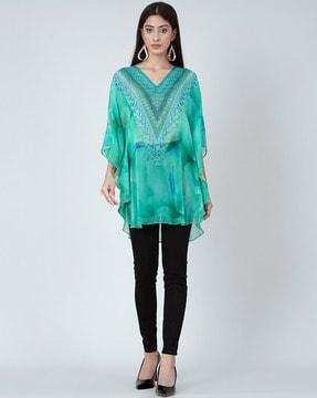 floral print a-line tunic