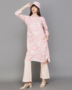 floral print a-line tunic