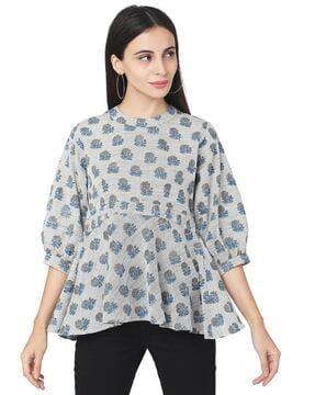 floral print a-line tunic