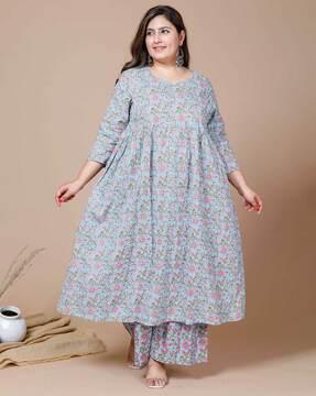 floral print anarkali kurta set