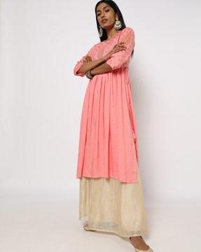 floral print anarkali kurta