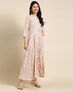 floral print anarkali kurta