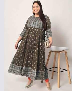 floral print anarkali kurta