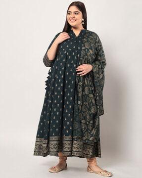 floral print anarkali kurta