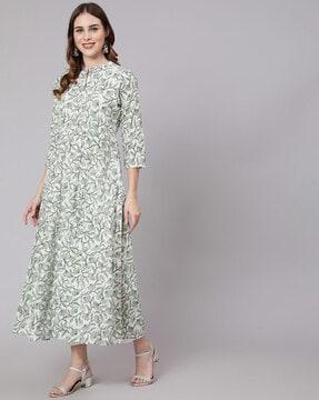 floral print anarkali kurta