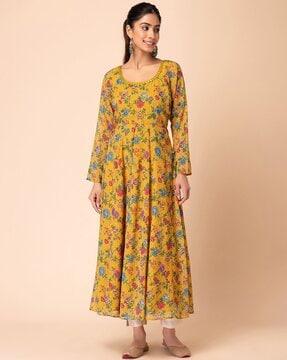 floral print anarkali kurta